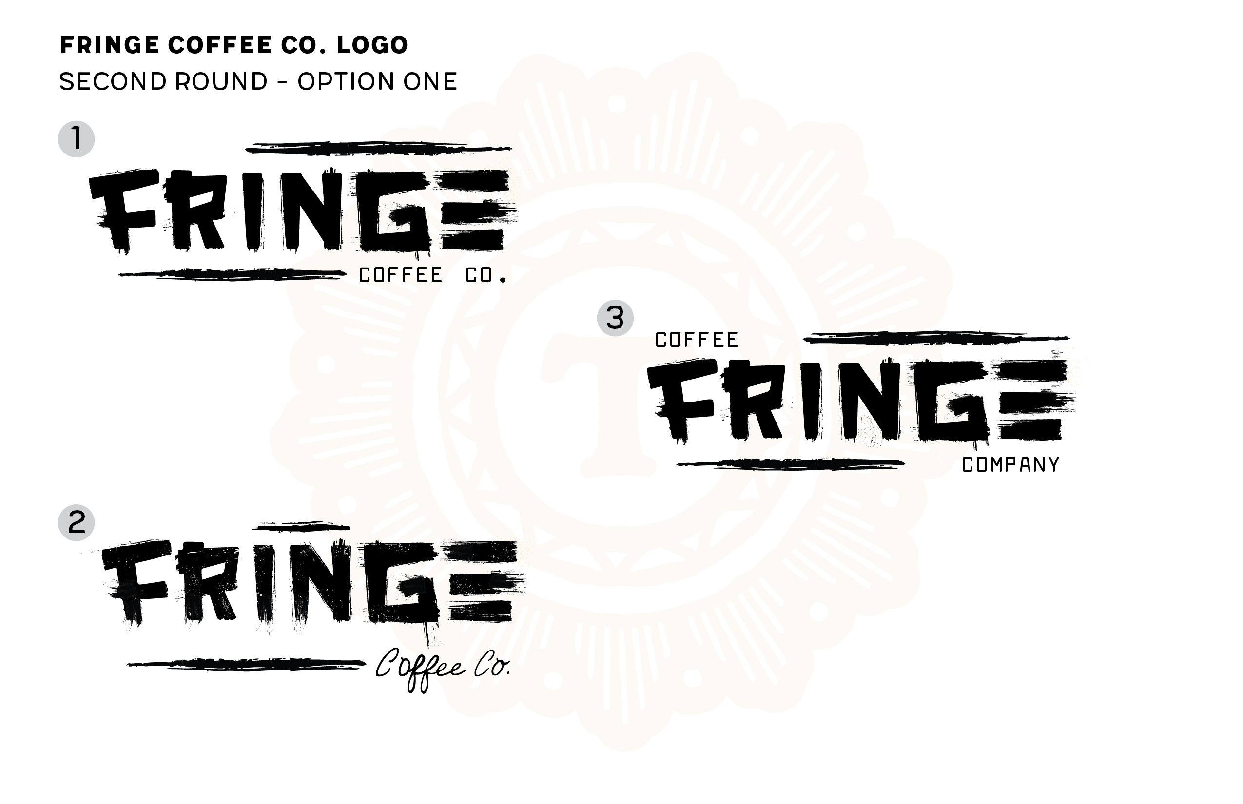 Second round, option one - This concept was ultimately chosen for refinement into the final logo.